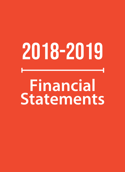 Financial Report Cover 2018-2019 | Veterinarians Without Borders