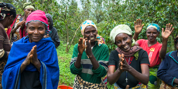 Women in Rwanda smiling