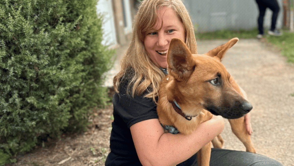 marieke with pup