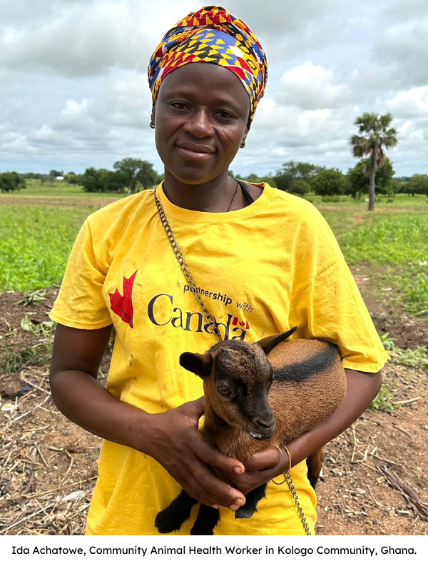 image of Ida Achatowe, Community Animal Health Worker in Kologo Community, Ghana.